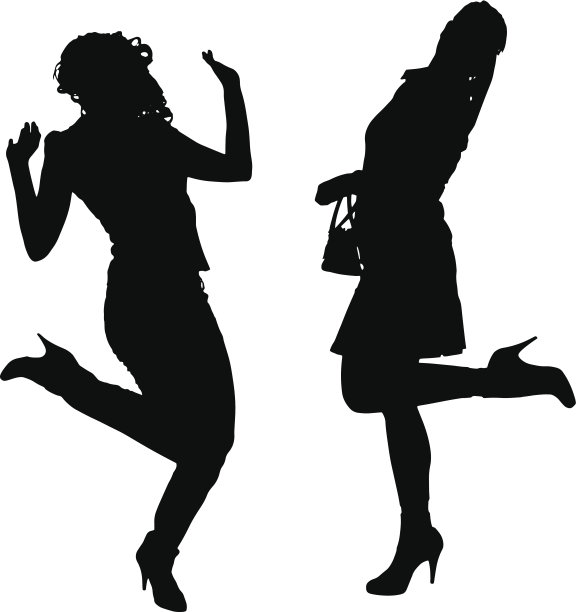 一个女人的矢量剪影。图片下载