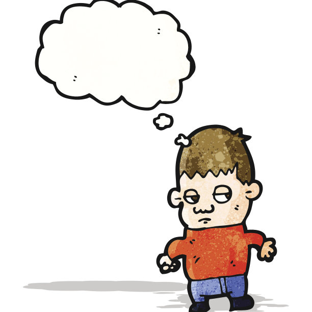 卡通疲惫的男孩图片下载