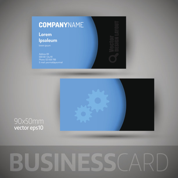 带有样本文本的名片模板图片下载