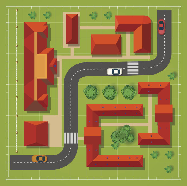 镇俯视图图片下载