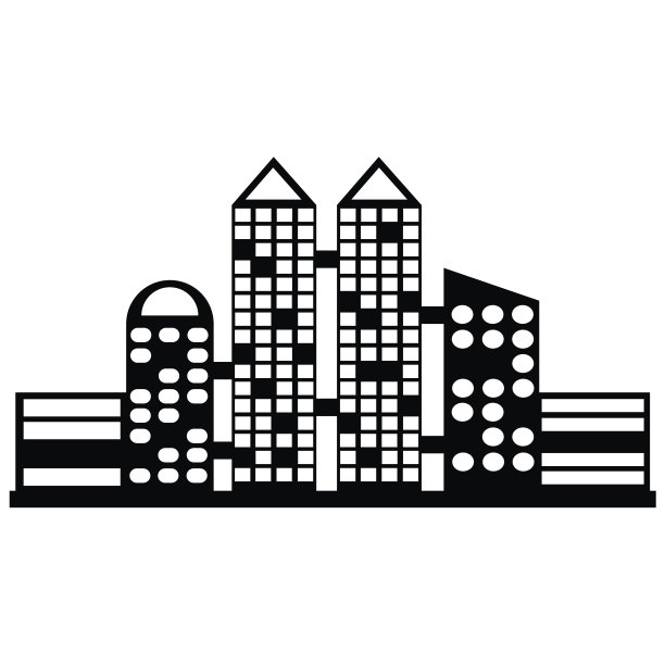 向量黑色城市图标图片下载