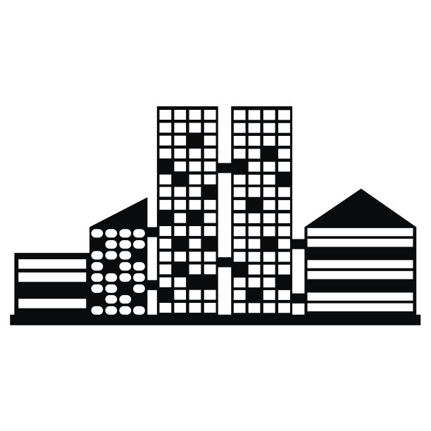 向量黑色城市图标图片下载