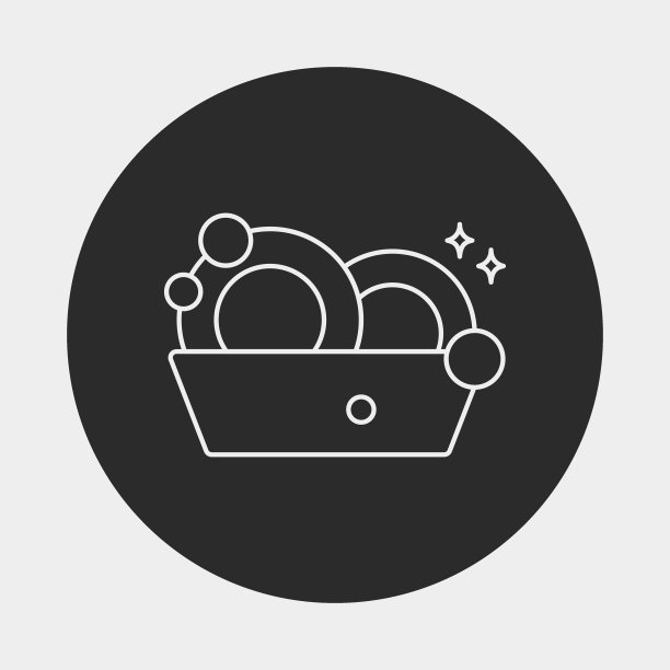 洗碗线条图标图片下载