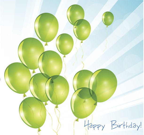 带气球的节日贺卡图片下载