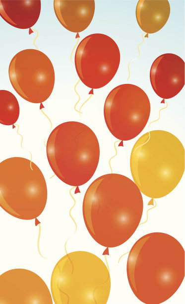 带气球的节日贺卡图片下载