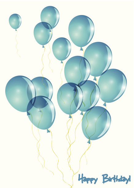 带气球的节日贺卡图片下载