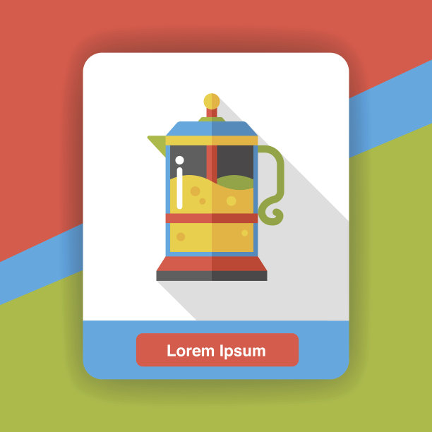 咖啡壶壶平图标图片下载