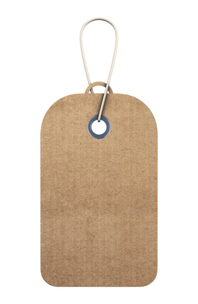 一个白色背景上的空白价格标签的特写图片下载