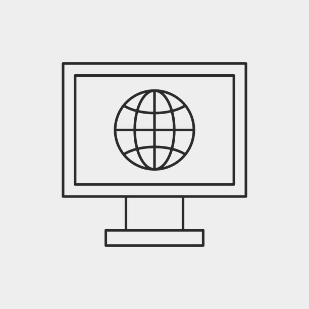 电脑线条图标图片下载