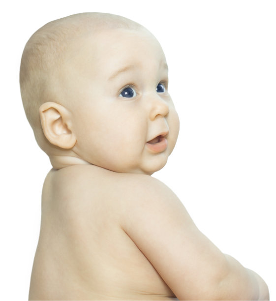 婴儿孤立在白色背景上图片下载