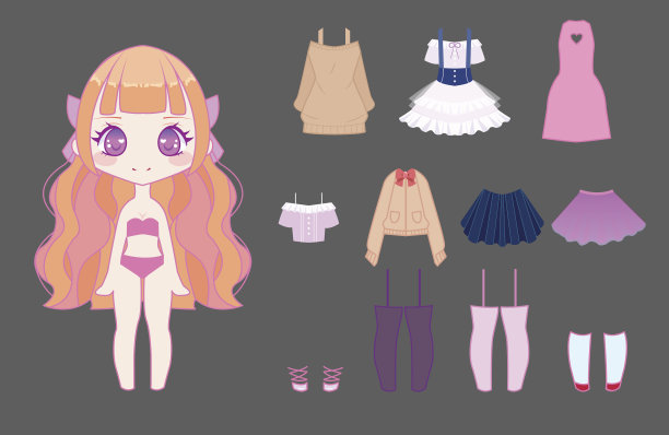 可爱的动漫樱花女孩图片下载