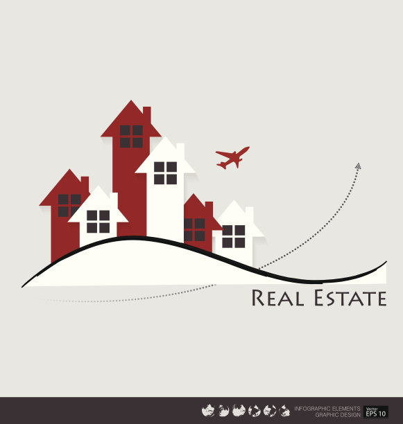 房地产的房子。矢量插图。图片下载