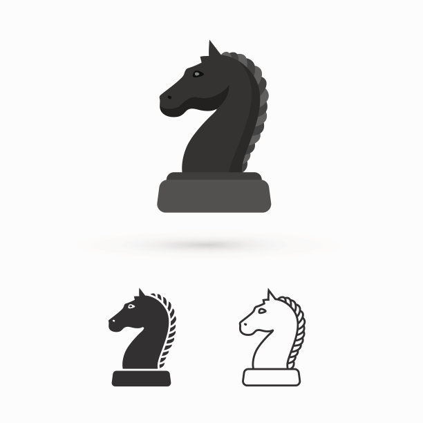 国际象棋骑士简约图标图片下载