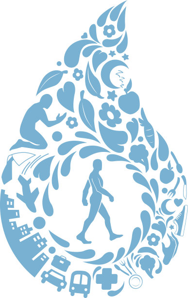 健康的生活剪影图片下载