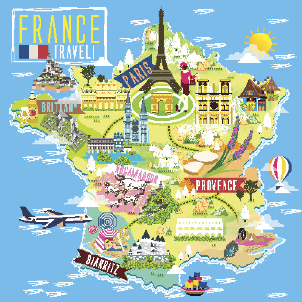 法国旅游地图图片下载