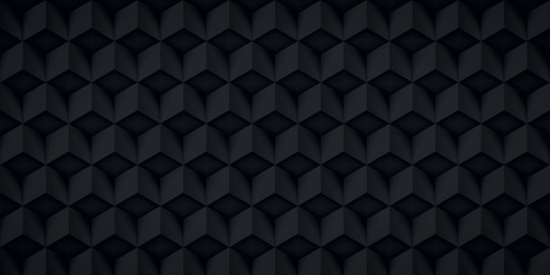 体积逼真的纹理，背部立方体，三维几何图案，设计矢量深色背景图片下载