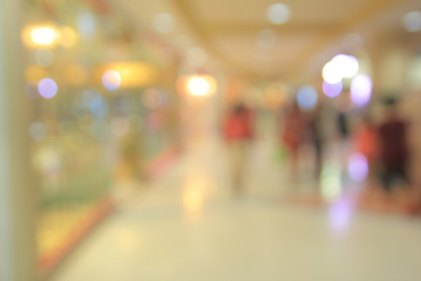 百货商场购物中心和人群的模糊照片图片下载