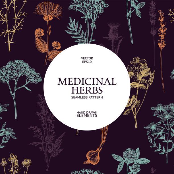 草药无缝模式图片下载