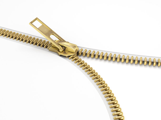 打开拉链锁。三维渲染图片下载