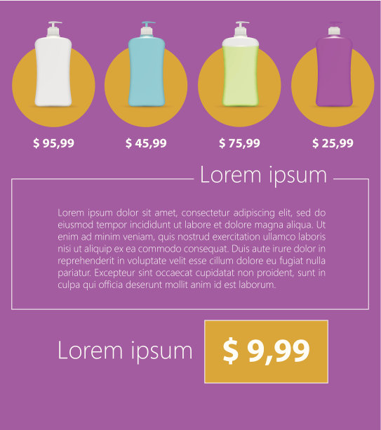 平面矢量极简模板业务设计。液体肥皂。图片下载
