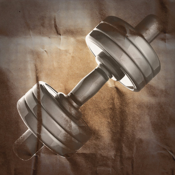 画在纸上的金属哑铃图片下载