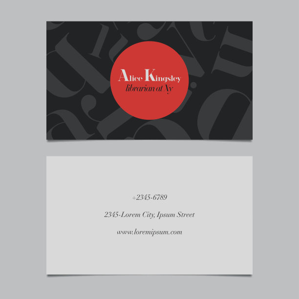 优雅的矢量图形名片与好玩和多彩的主题图片下载