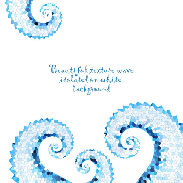 螺旋马赛克波在白色背景图片下载