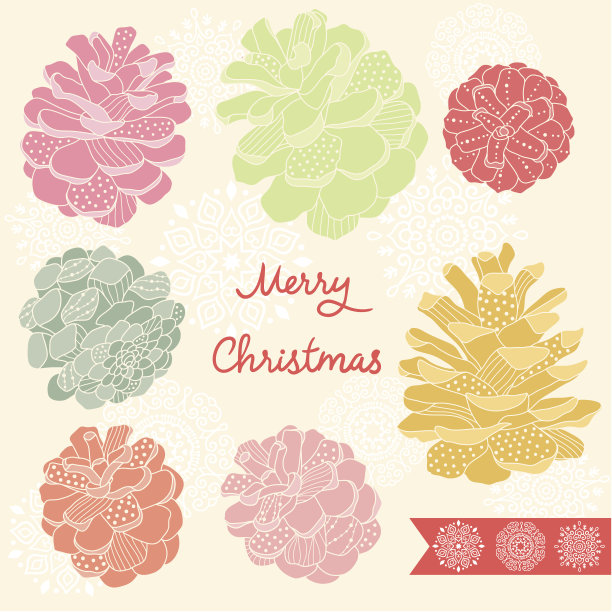 彩色锥向量集图片下载