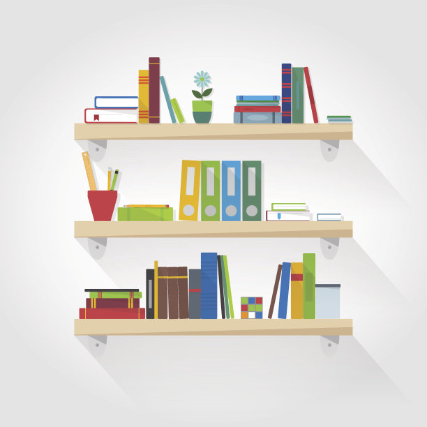 白色的真实感的货架上图片下载