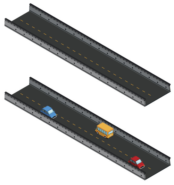 有和没有汽车的道路图片下载