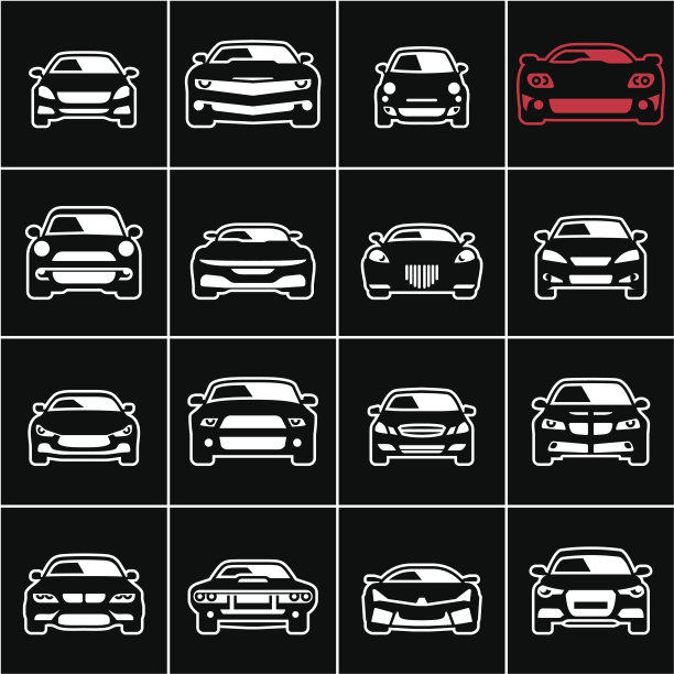 黑色汽车图标图片下载