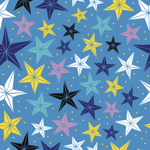 无缝的恒星矢量模式。图片下载