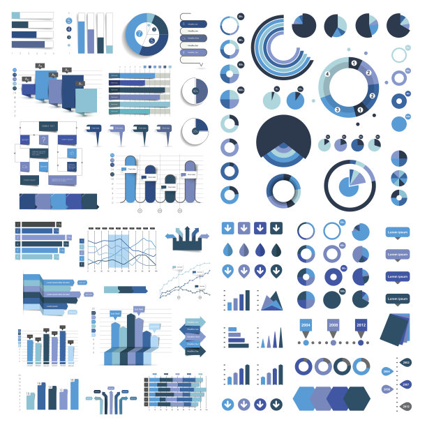 超级收集的图表，图表，流程图，图表和信息图元素。图片下载