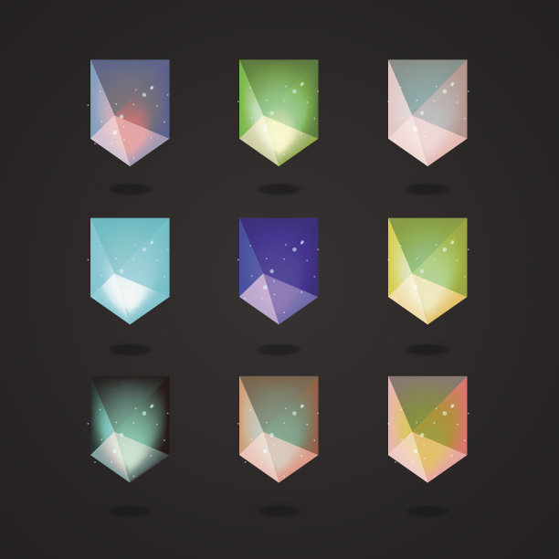 孤立的多边形晶体图片下载