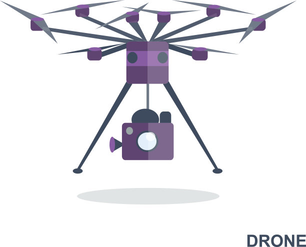 飞行无人机平面图标图片下载