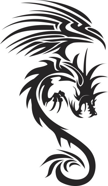 会飞的龙纹身图片下载