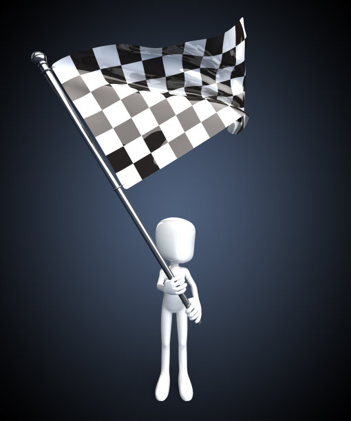 方格旗3D人图片下载