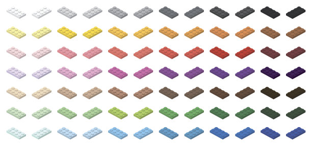 套彩色儿童建筑砖图片下载