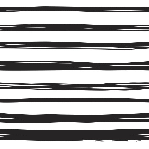 矢量手绘黑线无缝图案抽象设计素材图片