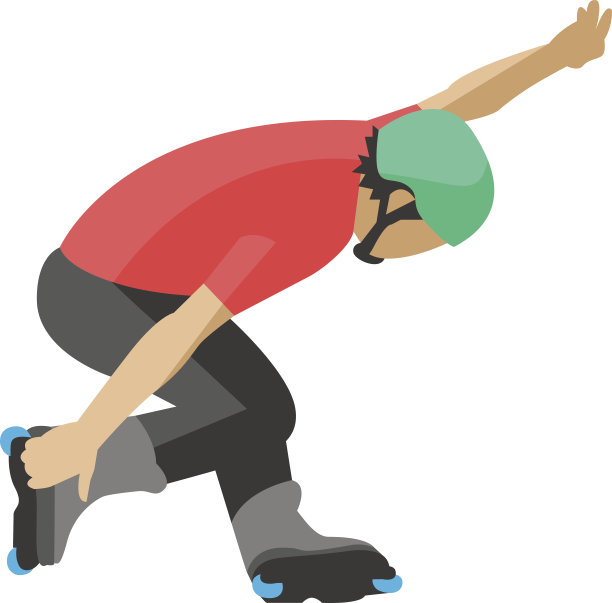 旱冰人花样滑冰运动中的极限活动动作图片下载