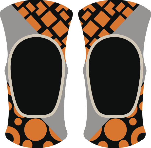 双膝运动护具运动平面载体图片下载