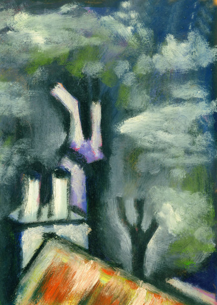 夜晚的烟囱图片下载