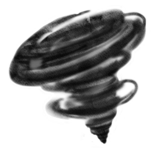 水彩的黑色龙卷风图片下载