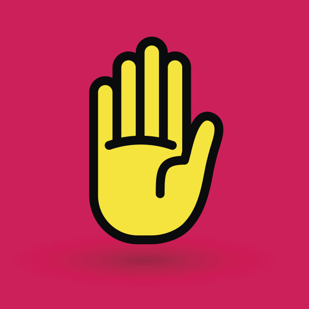 可爱的矢量图形插图的手图片下载