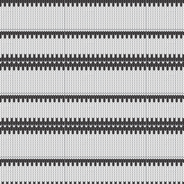 黑白条纹针织图案背景图片下载