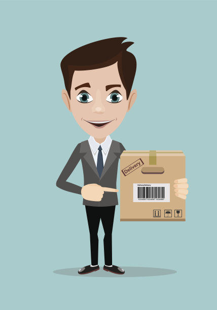 快递员拿着箱子图片下载