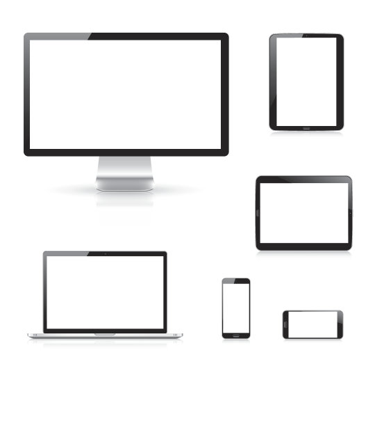 现代电子设备矢量eps10插图隔离图片下载