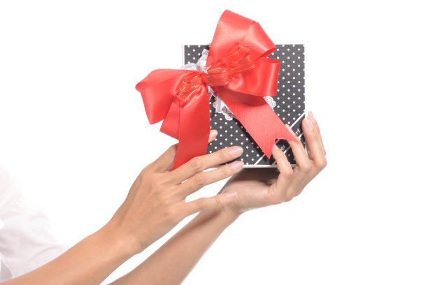 女人手握礼物图片下载