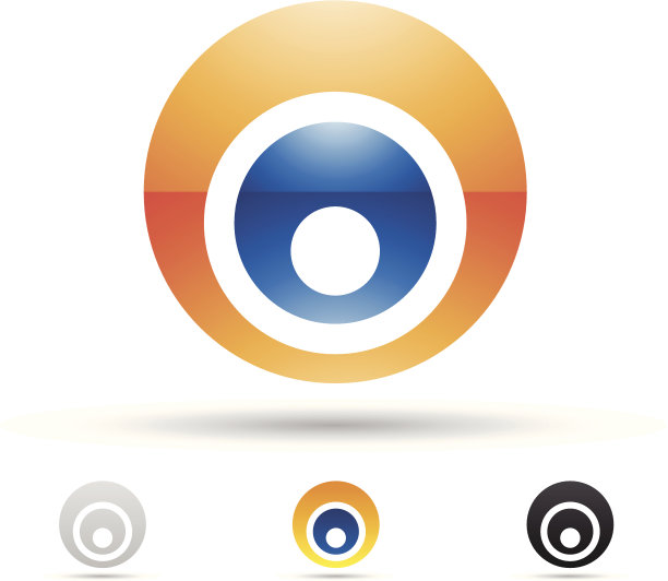 字母O的抽象图标图片下载