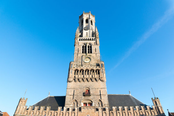 钟楼，又名贝尔福，比利时布鲁日的中世纪钟楼。图片下载